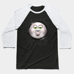 Full Moon Smiling Face 3D Baseball T-Shirt